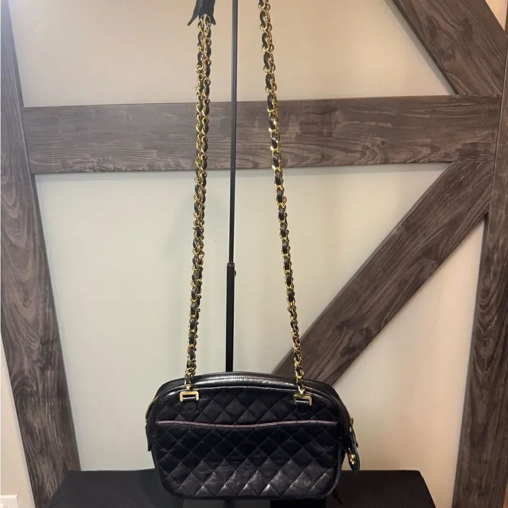 Vintage CHANEL Double Chain Matelasse Quilted Bag